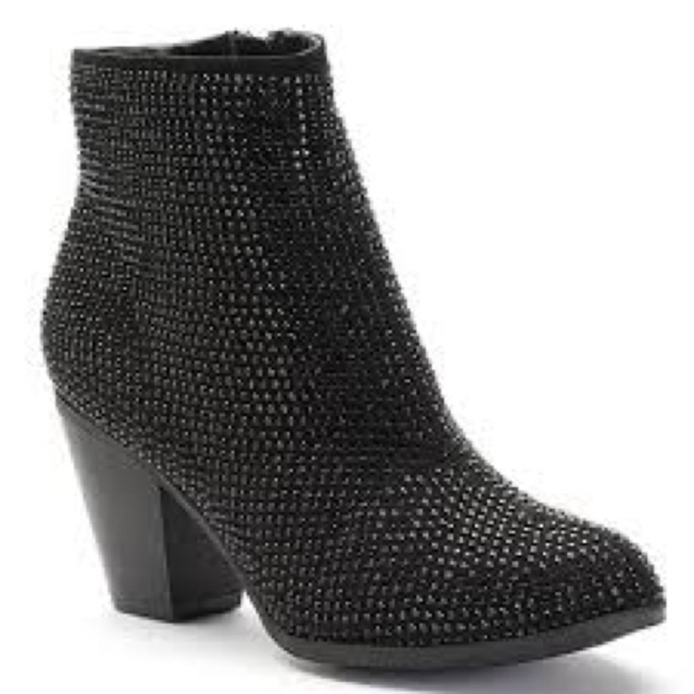 Juicy Couture Rhinestone ankle booties 6.5